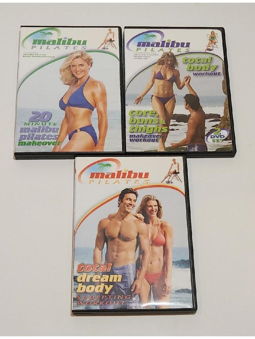 Set of 3 Malibu Pilates Workout Aerobic Cardio Workout DVD